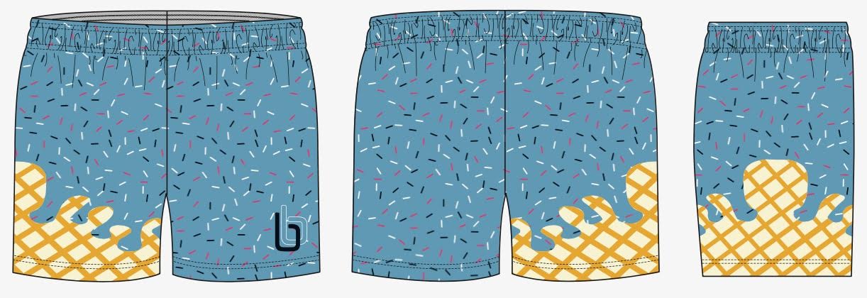 SPRINKLE TEAM ATHLETIC ICE CREAM SHORTS
