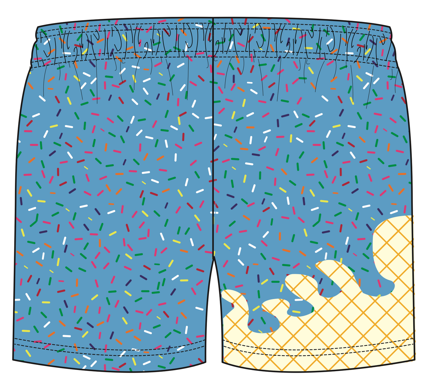 SPRINKLE TEAM ATHLETIC ICE CREAM SHORTS