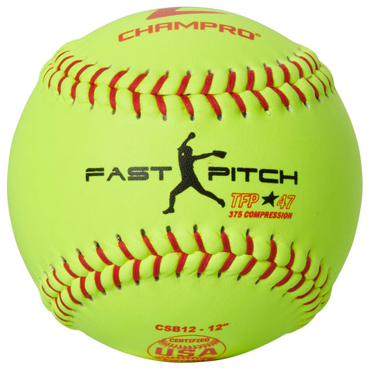 ASA/USA SOFTBALL 12" FAST PITCH - LEATHER COVER .47 COR
