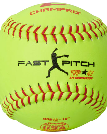 ASA/USA SOFTBALL 12" FAST PITCH - LEATHER COVER .47 COR