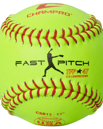 ASA/USA SOFTBALL 11" FAST PITCH - LEATHER COVER .47 COR