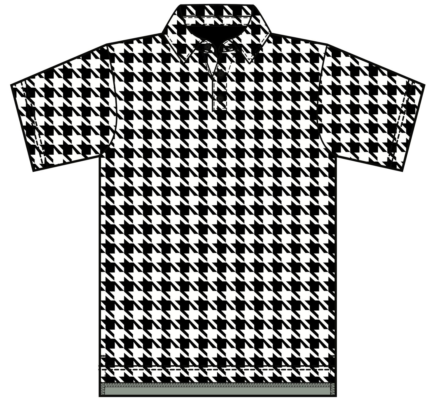 HALLOW HOUNDSTOOTH PERFORMANCE POLO